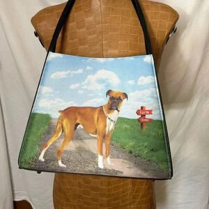 Rare Vintage Boxer dog purse- NWOT